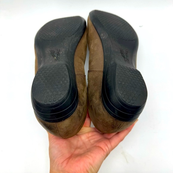 Dansko Fawna Mary Jane Clog Shoe Women’s 39  US 8.5/9 Brown Leather Heel - Picture 7 of 8